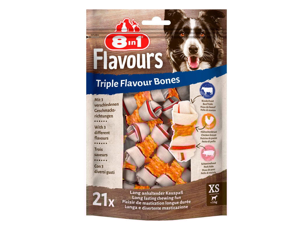 SNACKS C&Atilde;O 8IN1 TRIPLE FLAVOUR XS PACK 21 UNIDADE image number 0