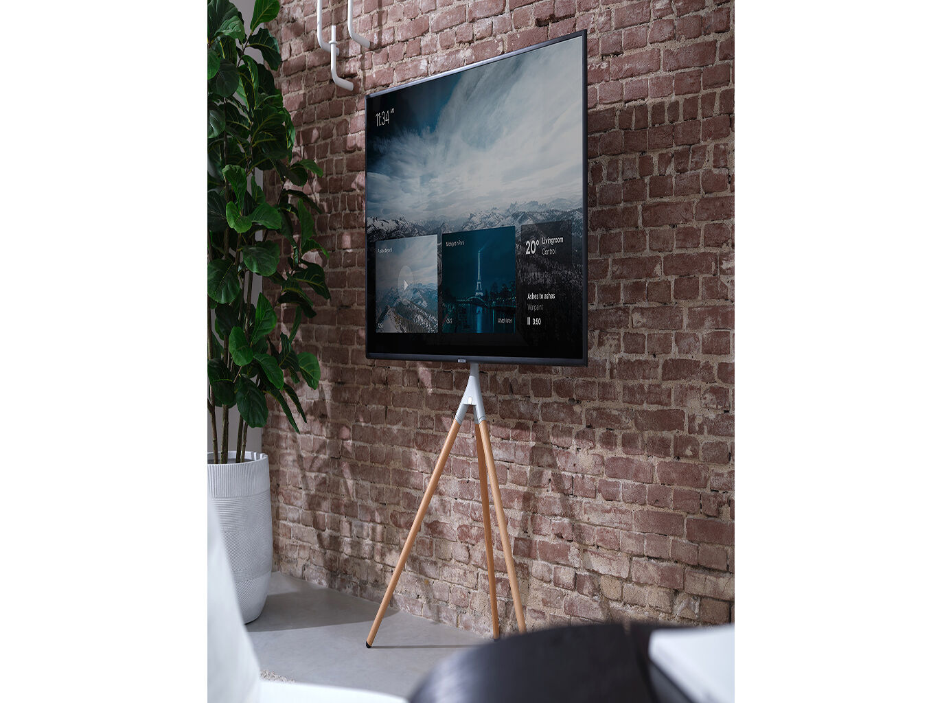 SUPORTE TV DE CH&Atilde;O ONE FOR ALL WM7471 WALNUT&GUNMETAL 32"-65" image number 2