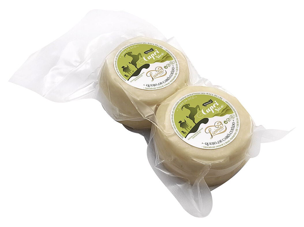 QUEIJO LICINIA CABRA CURADO 2X100G PRODUTO LOCAL