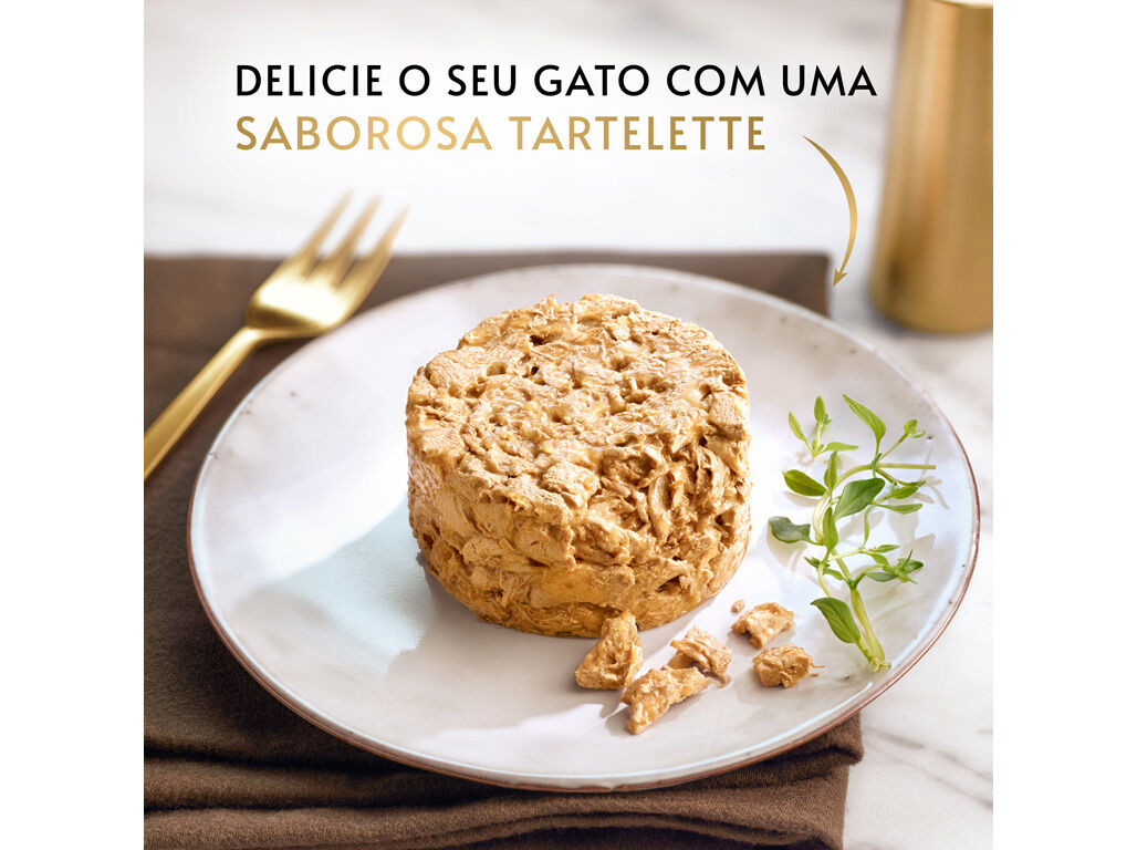 COMIDA H&Uacute;MIDA PARA GATO GOURMET GOLD TARTELETE COM FRANGO 85G image number 4