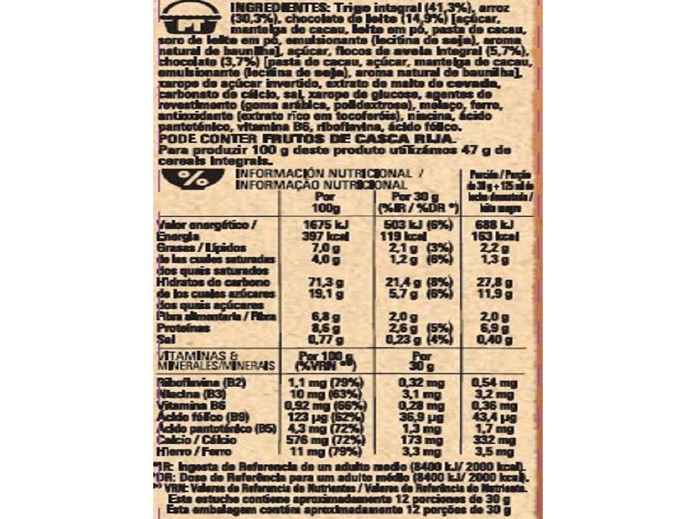 CEREAIS FITNESS CHOCOLATE 375G image number 1