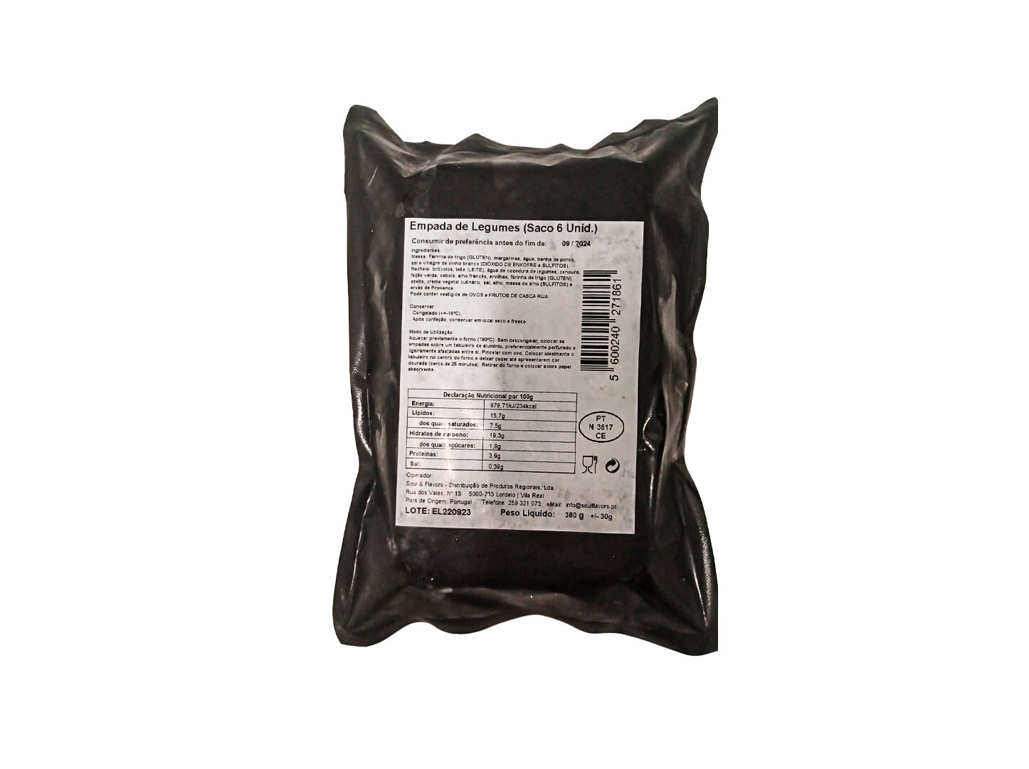 EMPADA SOUL&FLAVORS LEGUMES 480 G (6 UN) image number 1