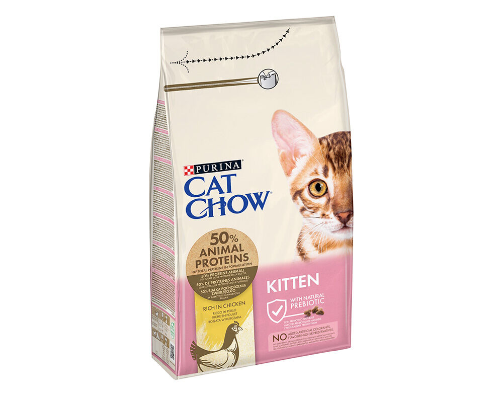 RA&Ccedil;&Atilde;O PARA GATINHOS CAT CHOW COM FRANGO 1.5KG