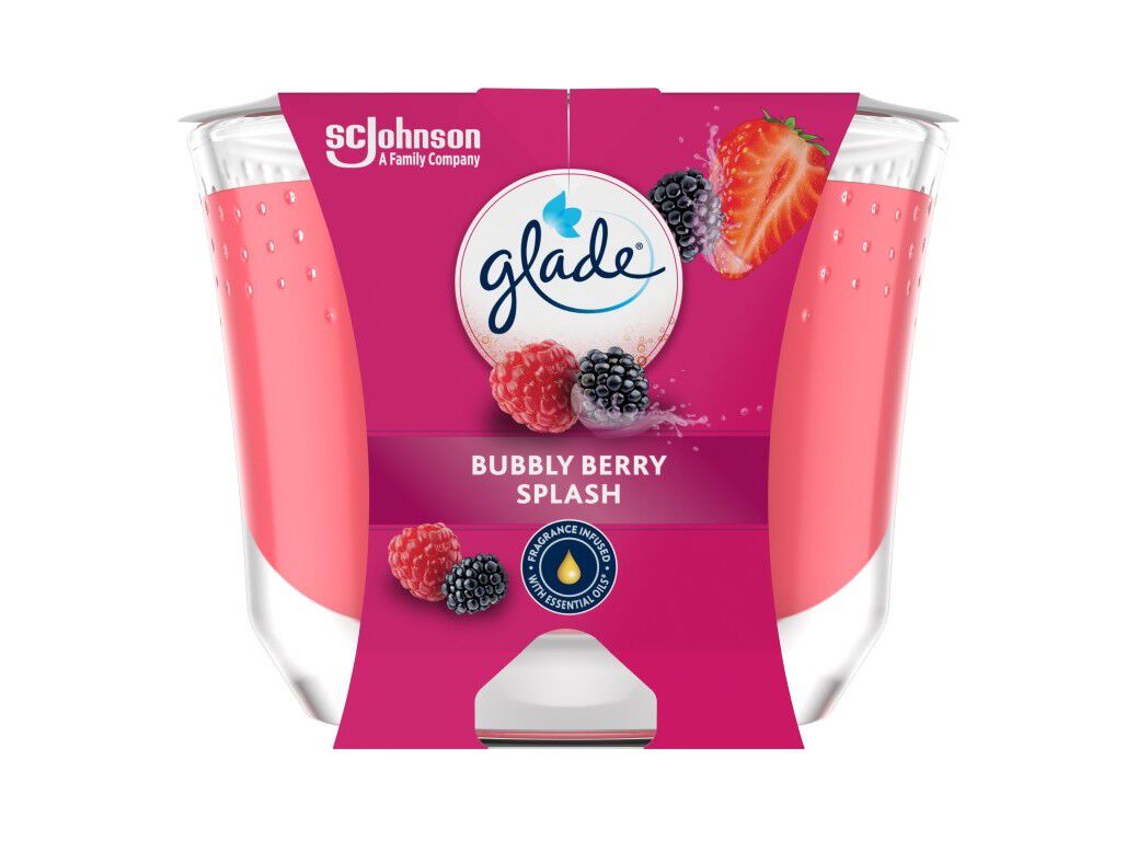 VELA LONGA DURA&Ccedil;&Atilde;O GLADE BERRY SPLASH 204G