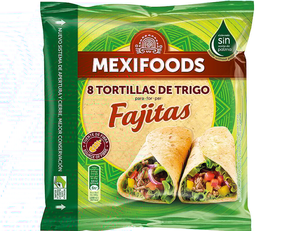 TORTILHA MEXIFOODS FAJITAS DE TRIGO 320G