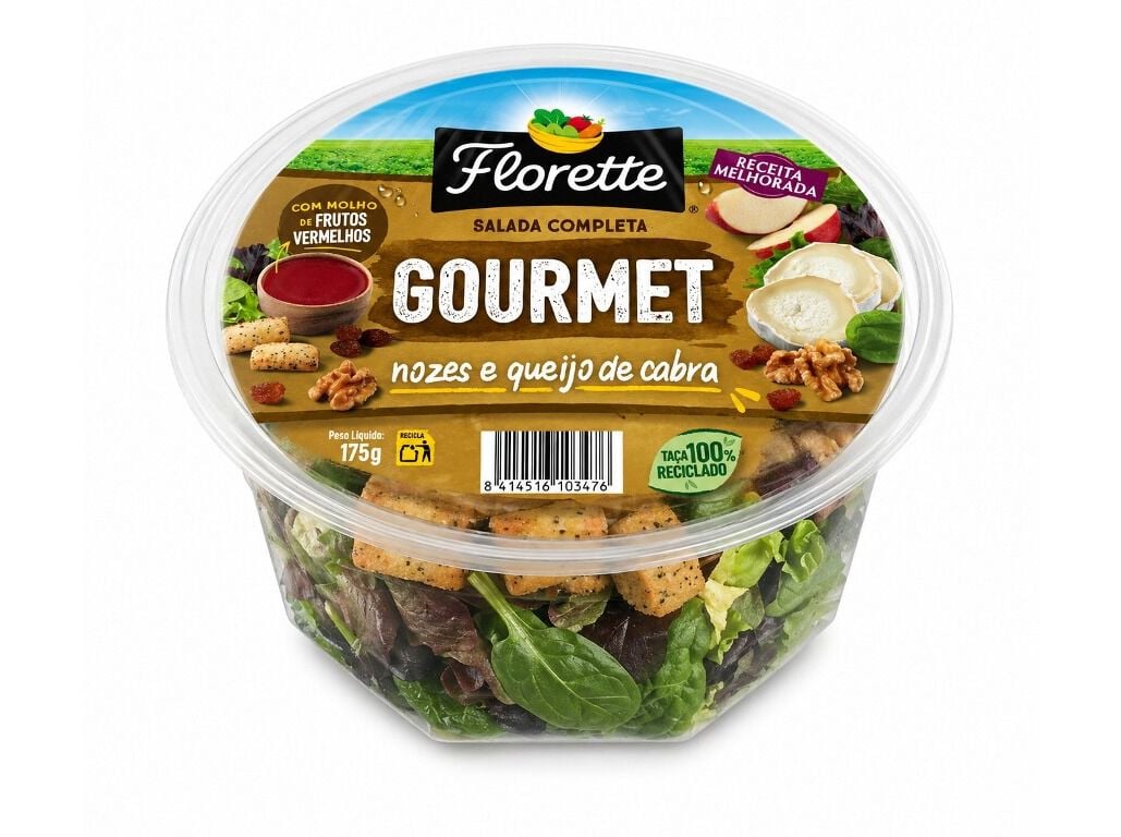 SALADA GOURMET NOZES & QUEIJO DE CABRA FLORETTE 180G image number 0