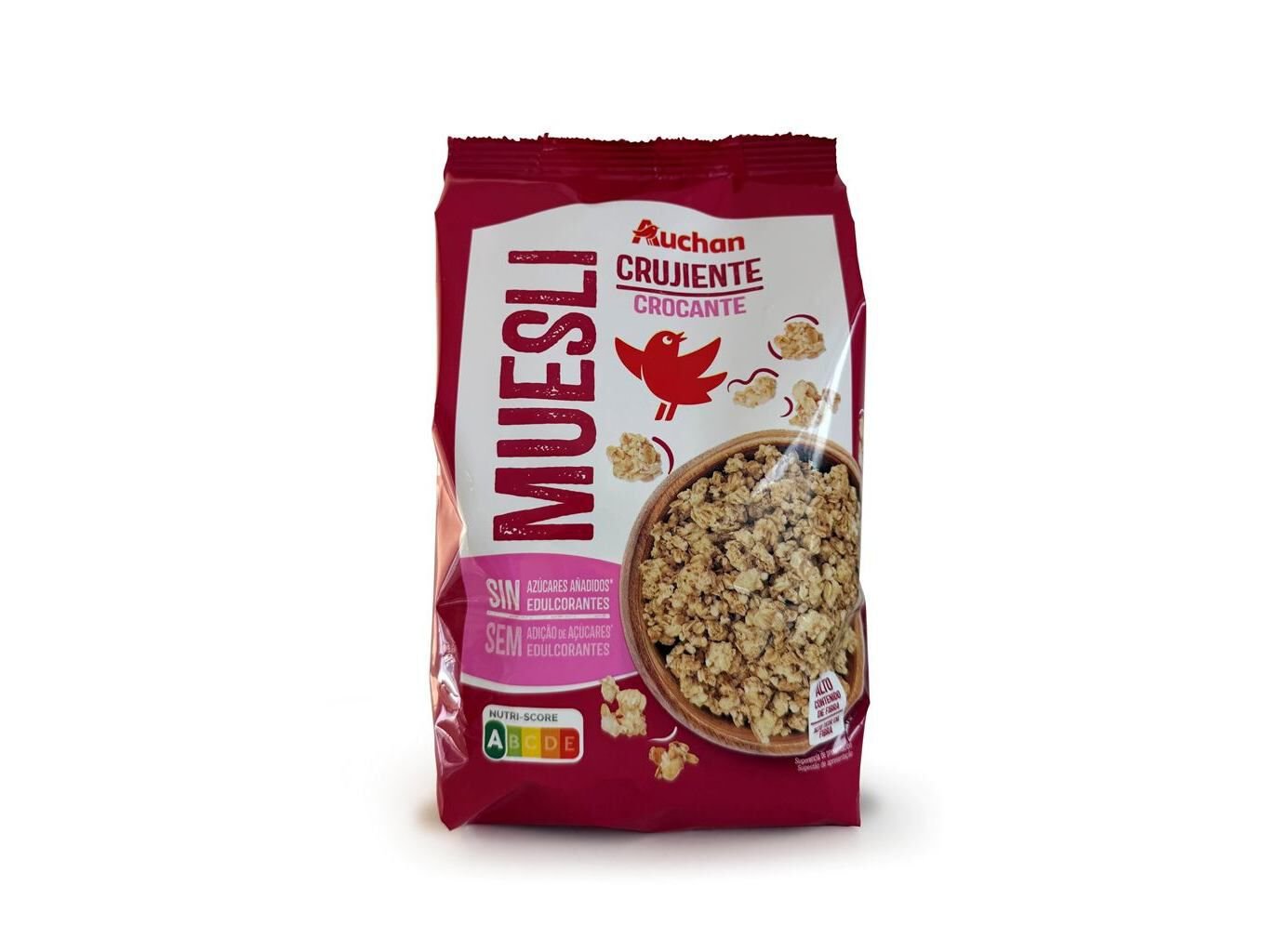 CEREAIS MUESLI AUCHAN SEM ADI&Ccedil;&Atilde;O A&Ccedil;&Uacute;CARES 500G