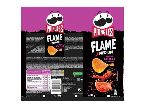APERITIVOS PRINGLES FLAME HOT & SWEET CHILI 160G image number 1