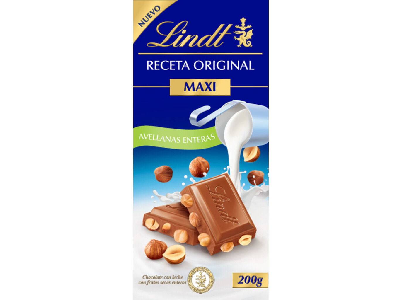 CHOCOLATE DE LEITE LINDT AVEL&Atilde;S 200G image number 0