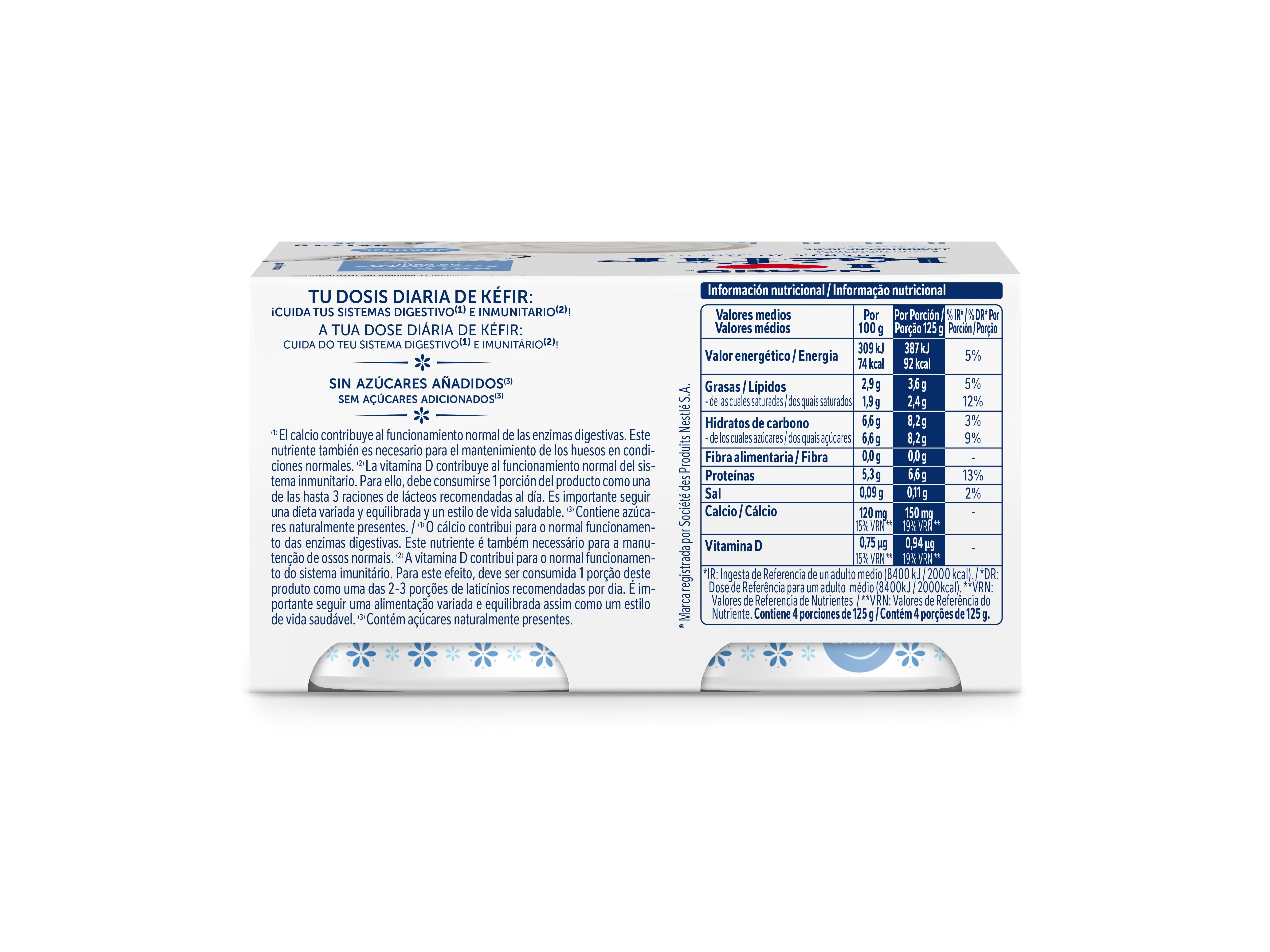IOGURTE KEFIR S&Oacute;LIDO NESTL&Eacute; NATURAL 4X125G image number 1