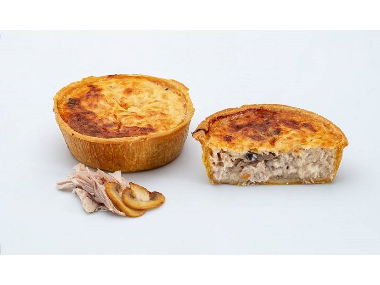 QUICHE GALINHA E COGUMELOS UN