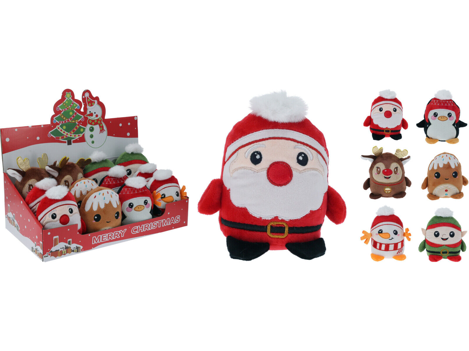 BRINQUEDO C&Atilde;O DOGS COLLECTION PELUCHES NATAL 14CM MODELOS SORTIDOS image number 1