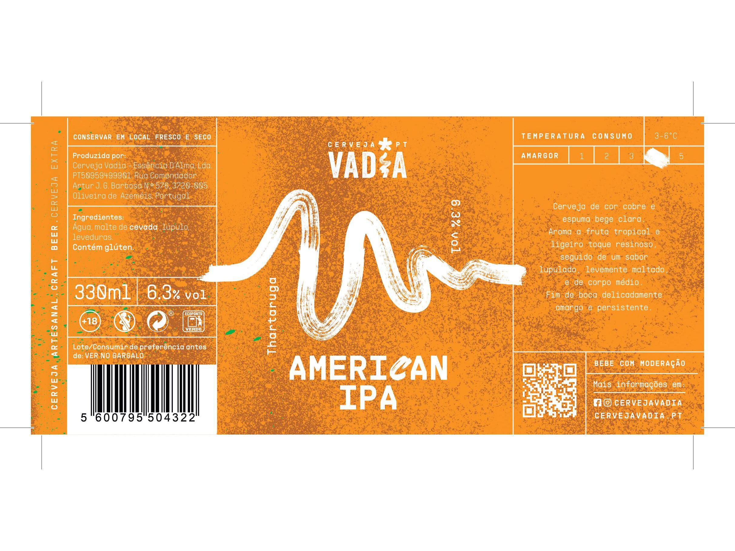 CERVEJA VADIA THARTARUGA IPA 0.33L image number 1