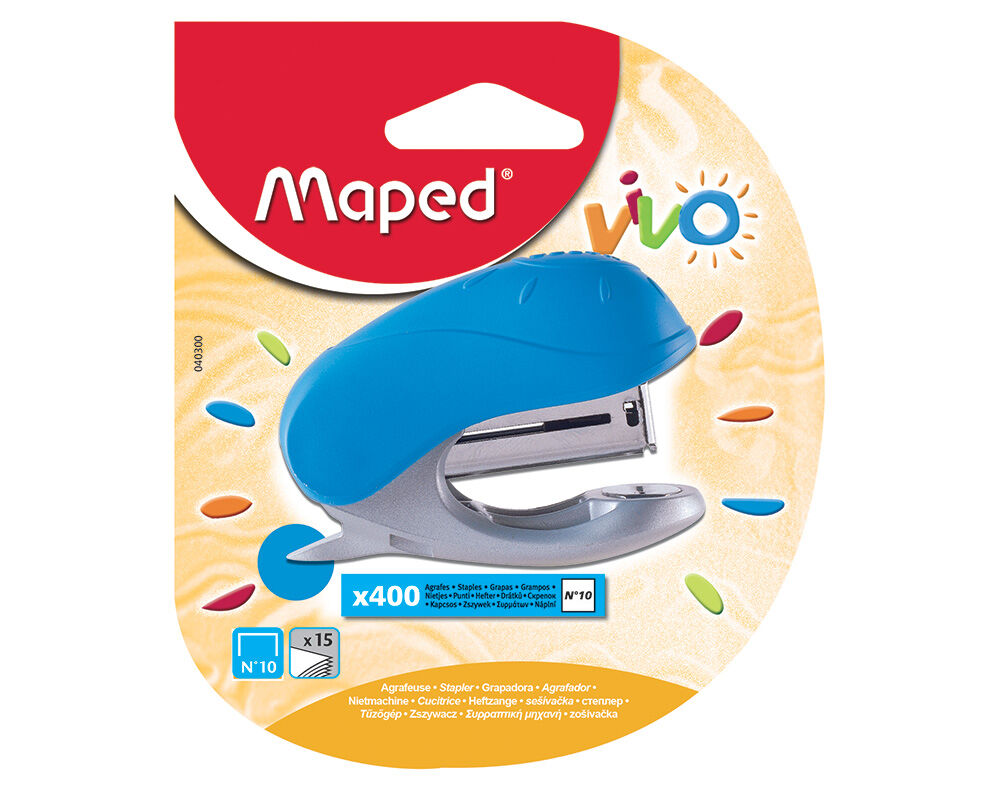 AGRAFADOR MINI VIVO N.10 MAPED COM 400 AGRAFOS image number 0