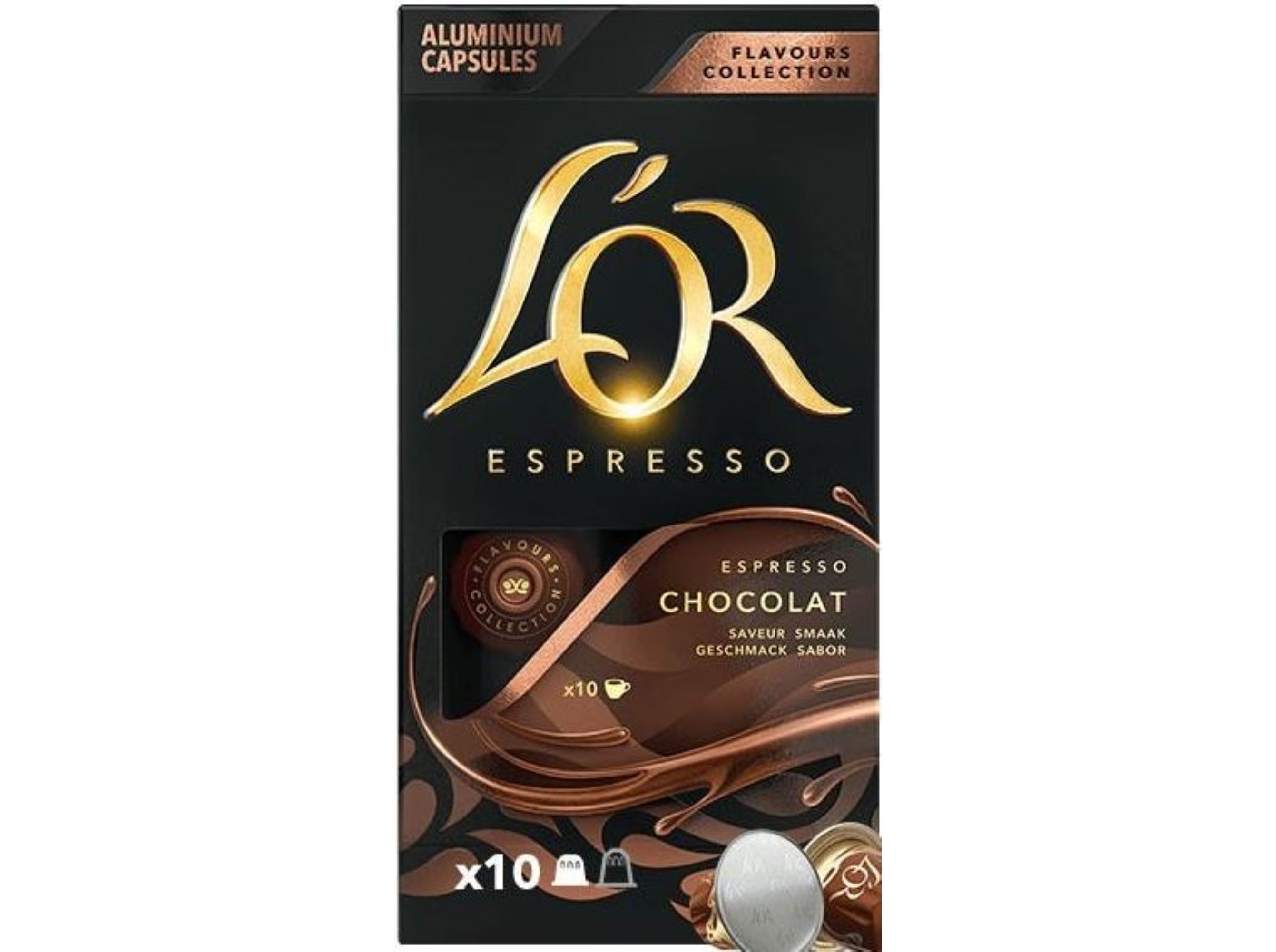 C&Aacute;PSULAS DE CAF&Eacute; L'OR CHOCOLATE COMP SIST NSP 10 UN image number 0