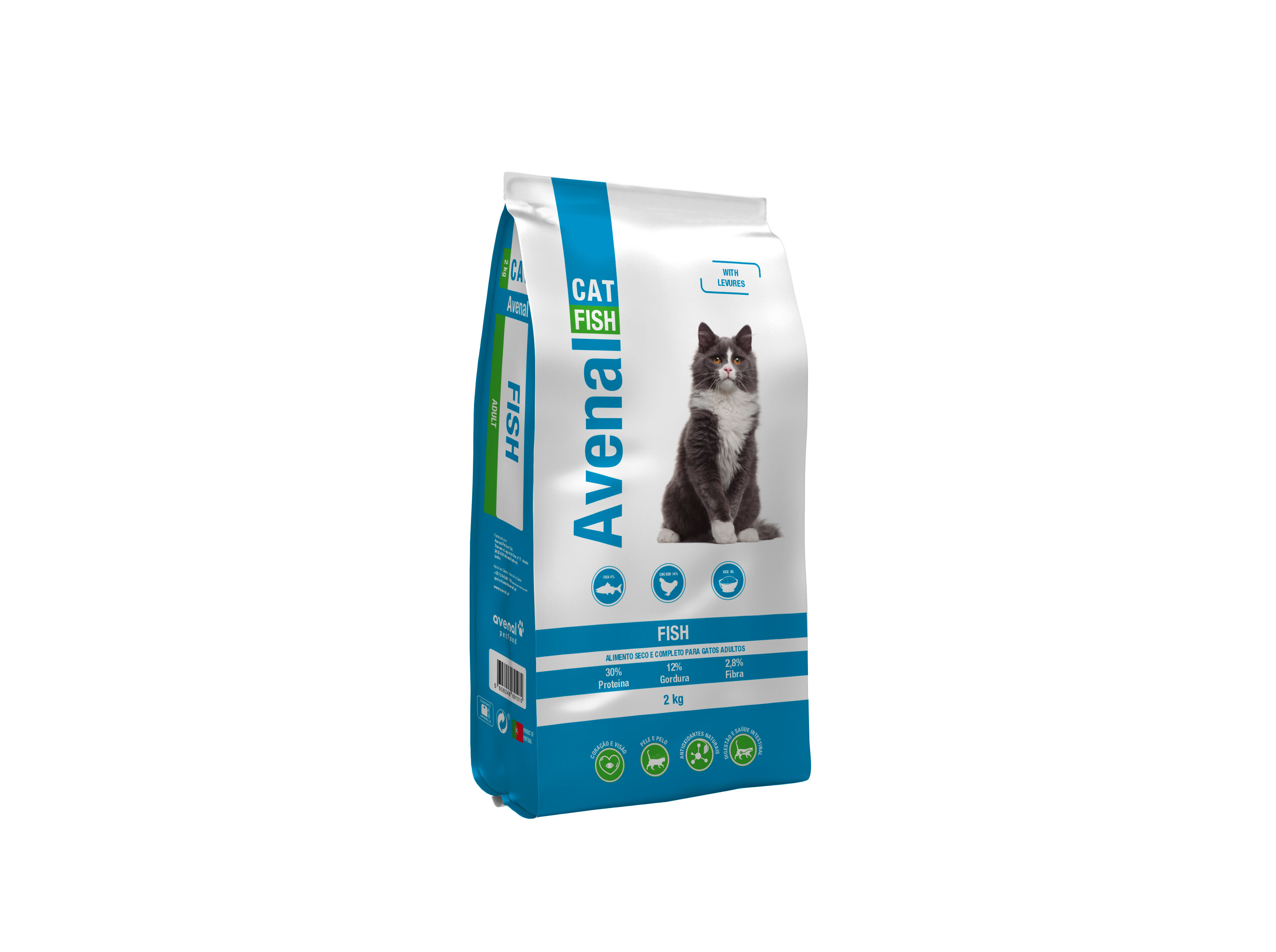 RA&Ccedil;&Atilde;O GATO AVENAL PEIXE 2KG image number 0