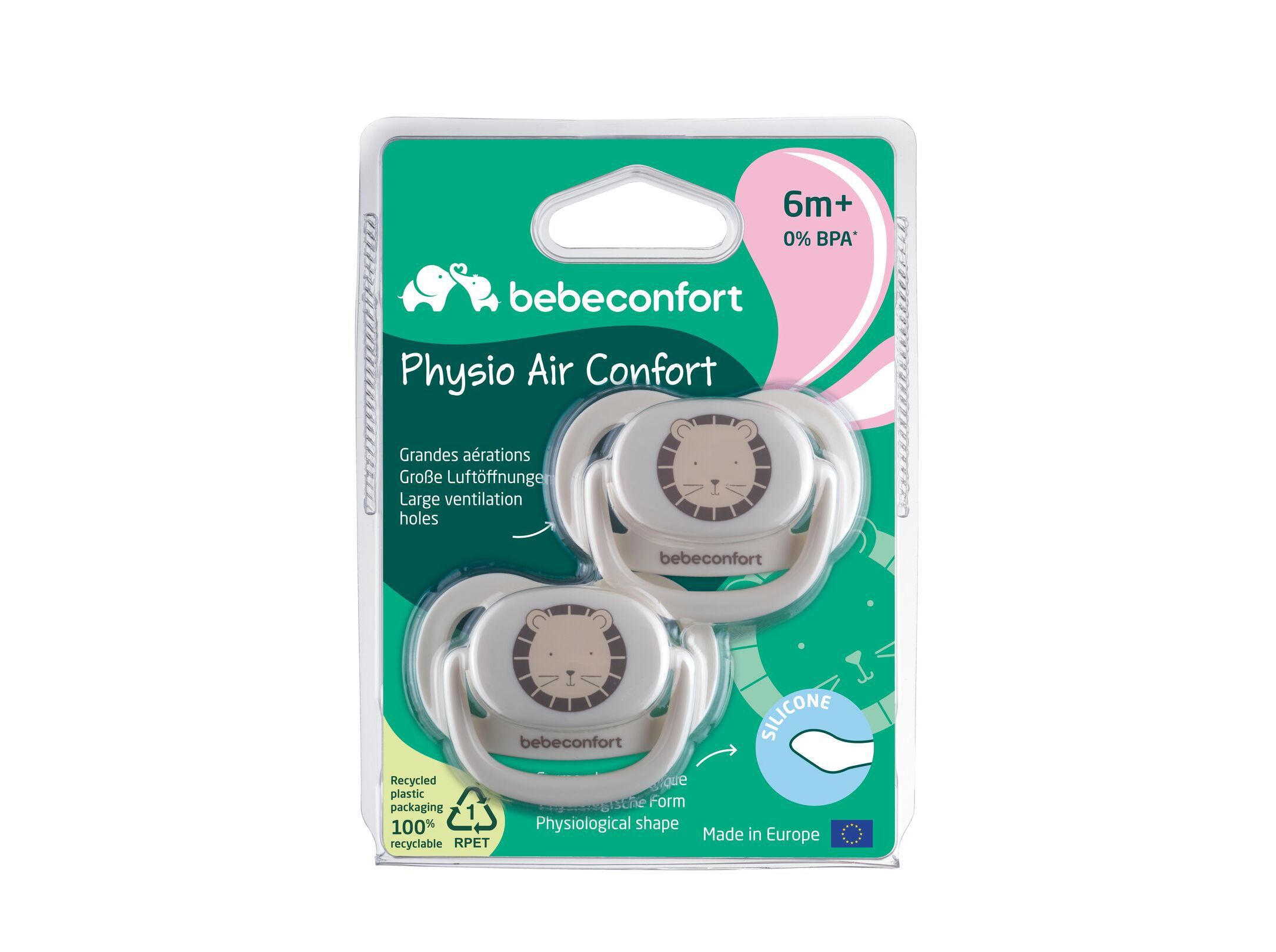 PACK 2 CHUCHAS BEB&Eacute;CONFORT SILICONE +6 MESES image number 1