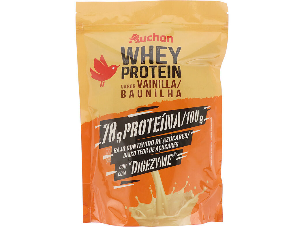 WHEY PROTEIN AUCHAN SABOR BAUNILHA 400G image number 0
