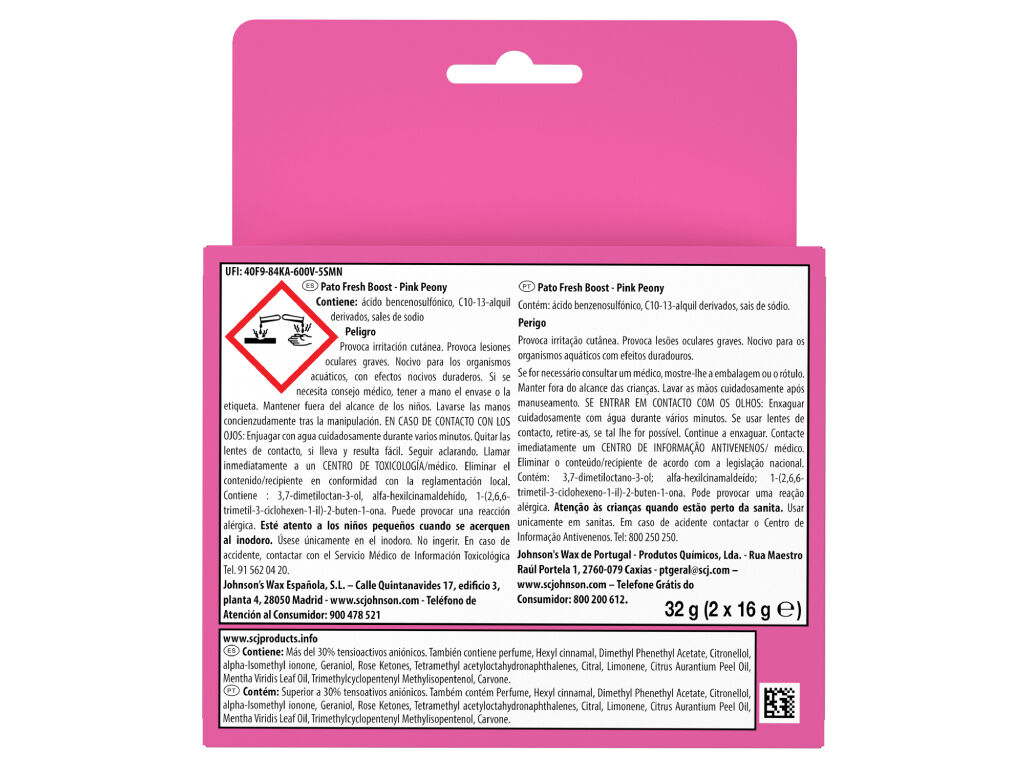 BLOCO SANIT&Aacute;RIO PATO FRESH BOOST PEONY 2UN image number 1