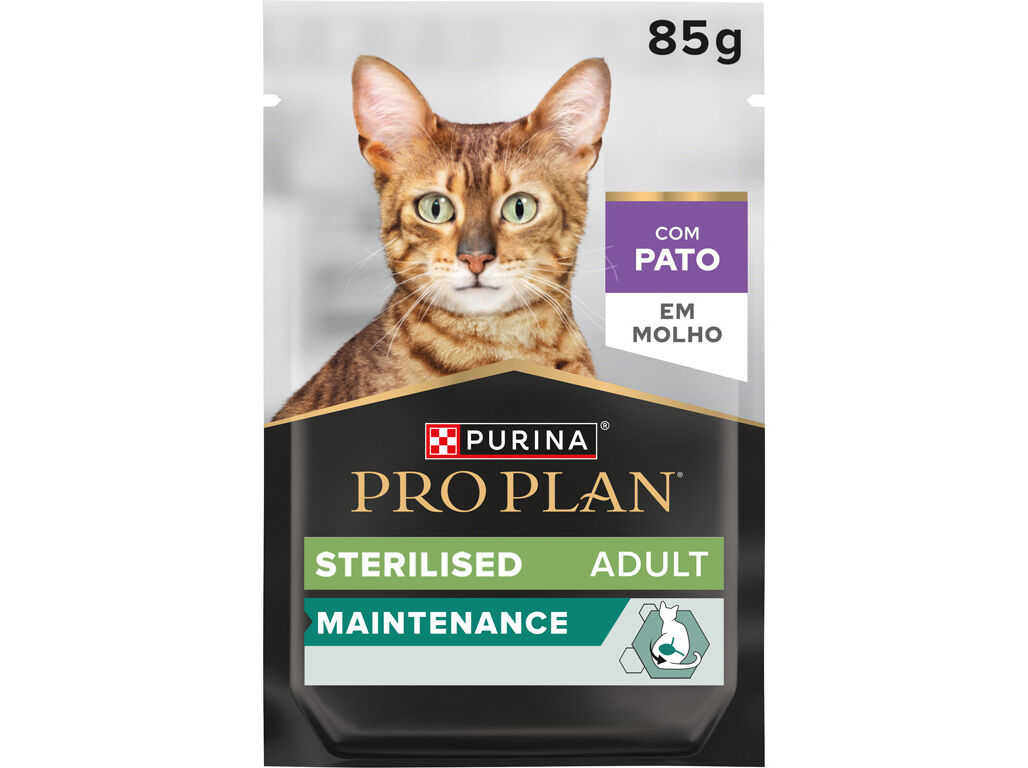 COMIDA H&Uacute;MIDA GATO PRO PLAN ESTERILIZADO PATO 85G image number 0