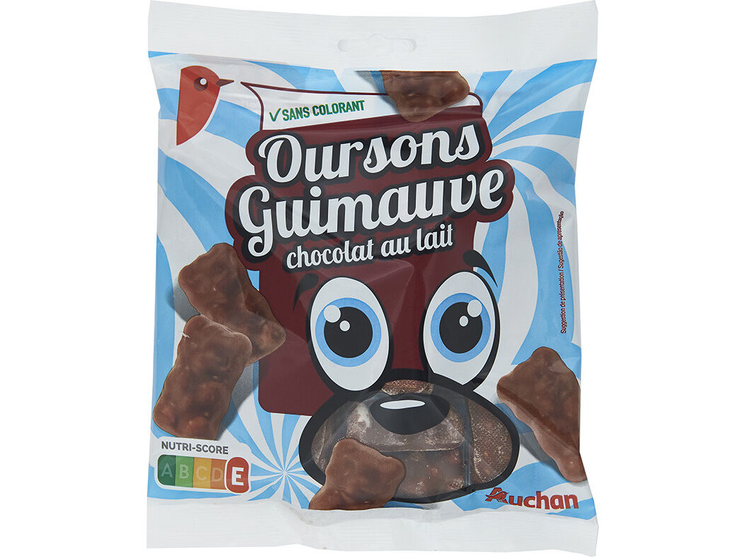 MARSHMALLOWS AUCHAN ENVOLVIDOS EM CHOCOLATE LEITE 200G image number 0