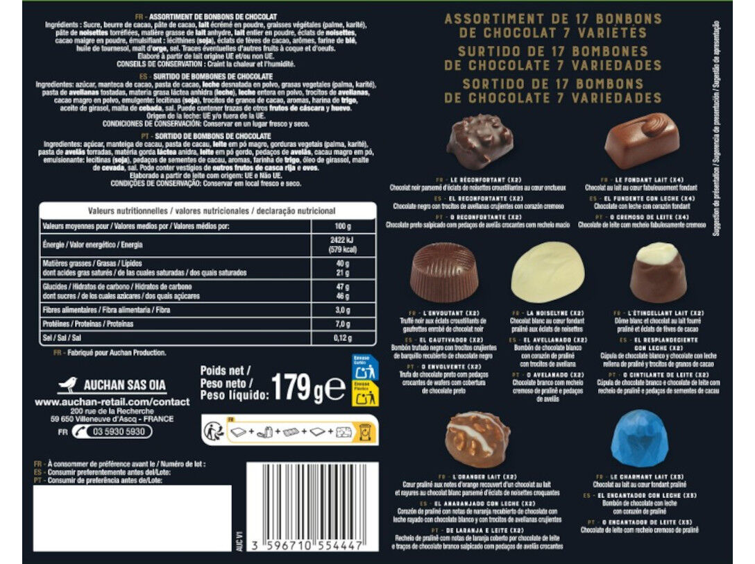 BOMBONS CHOCOLATE VENDOME PLACE SORTIDOS 179G image number 1