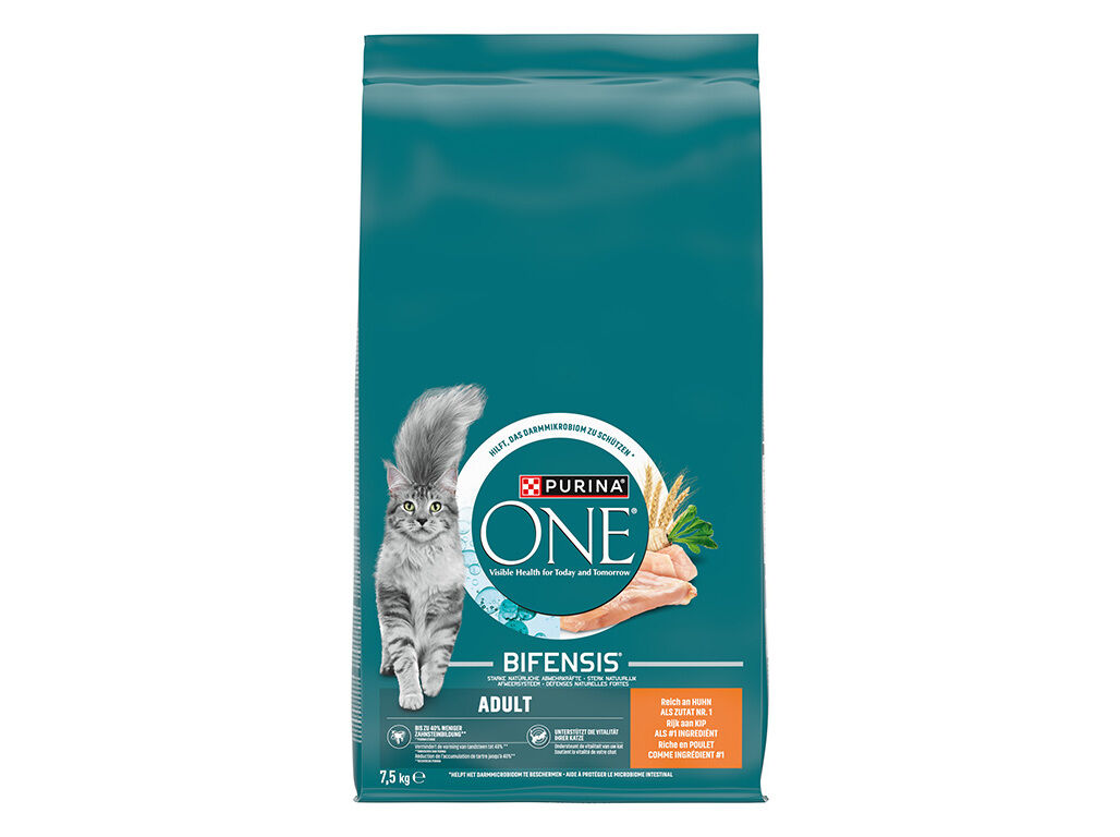 RA&Ccedil;&Atilde;O PARA GATO PURINA ONE ADULTO FRANGO 7.5KG image number 1