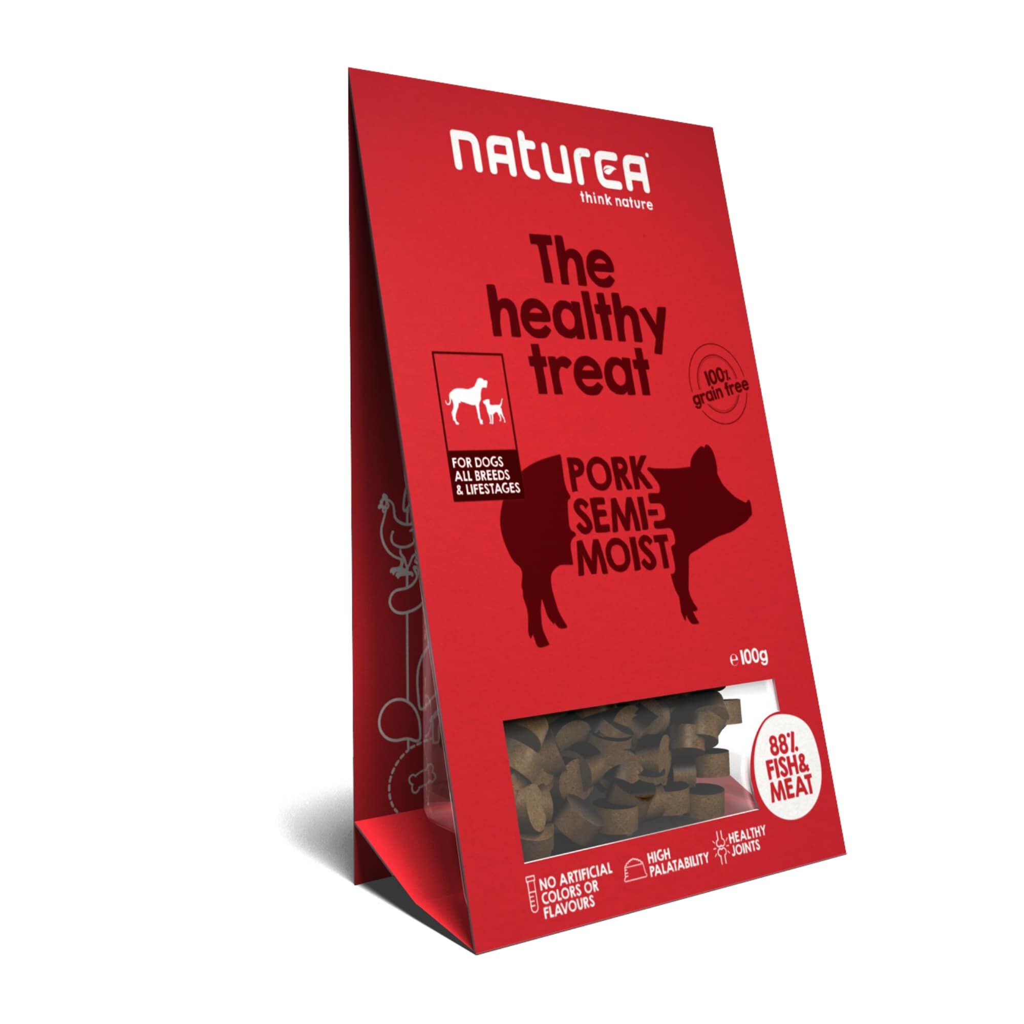 SNACK C&Atilde;O NATUREA PORCO SEMI-H&Uacute;MIDO 100G