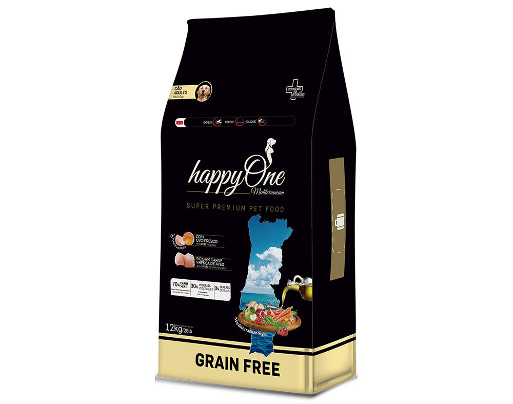 RA&Ccedil;&Atilde;O PARA C&Atilde;O HAPPYONE MEDITERRANEUM ADULTO 12KG