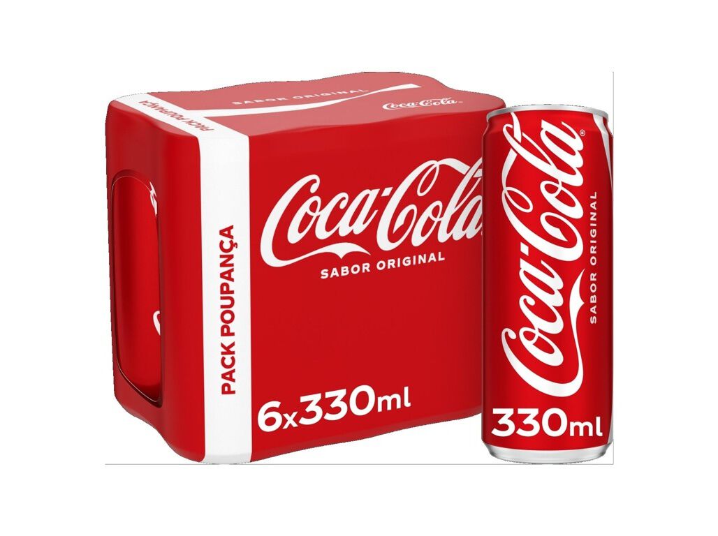 REFRIGERANTE COM G&Aacute;S COCA-COLA ORIGINAL LATA 6X0.33L (SDR)