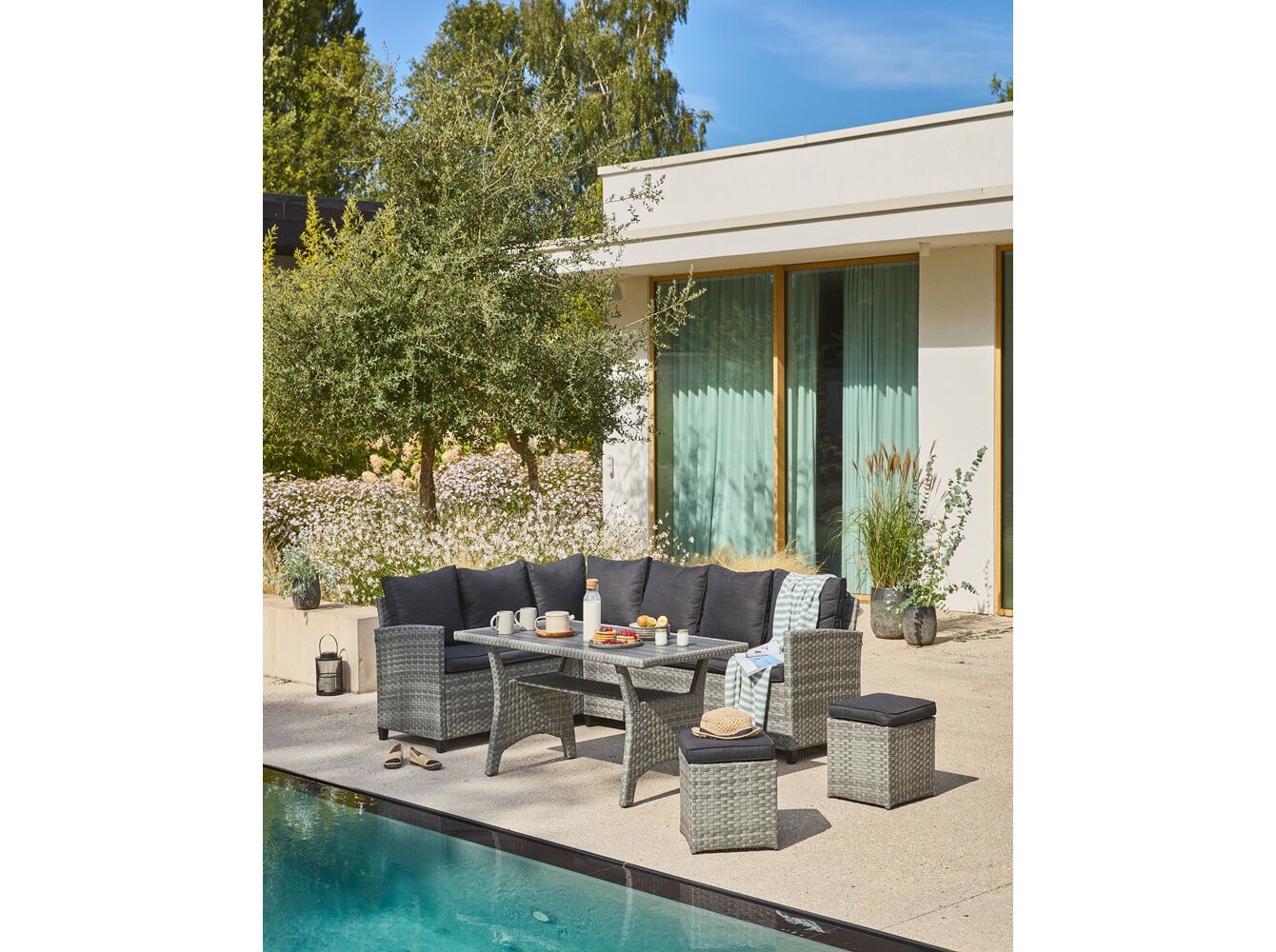 CONJUNTO DE REFEI&Ccedil;&Atilde;O GARDENSTAR 2 SOF&Aacute;S + MESA + 2 BANCOS image number 3