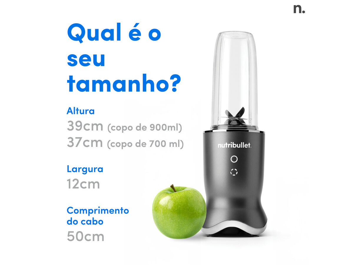 LIQUIDIFICADORA NUTRIBULLET NB1206DGCC 1200W 946ML CINZENTO image number 7