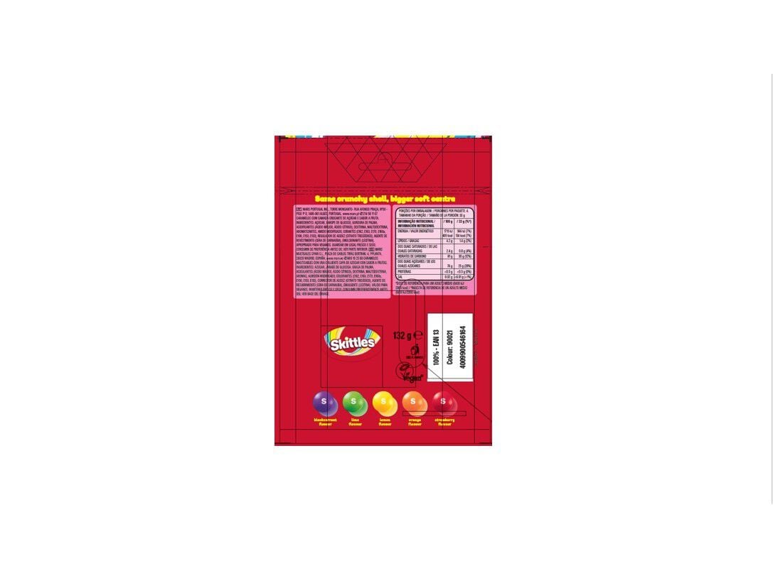 DRAGEIAS SKITTLES GIANTS FRUITY 132G image number 1