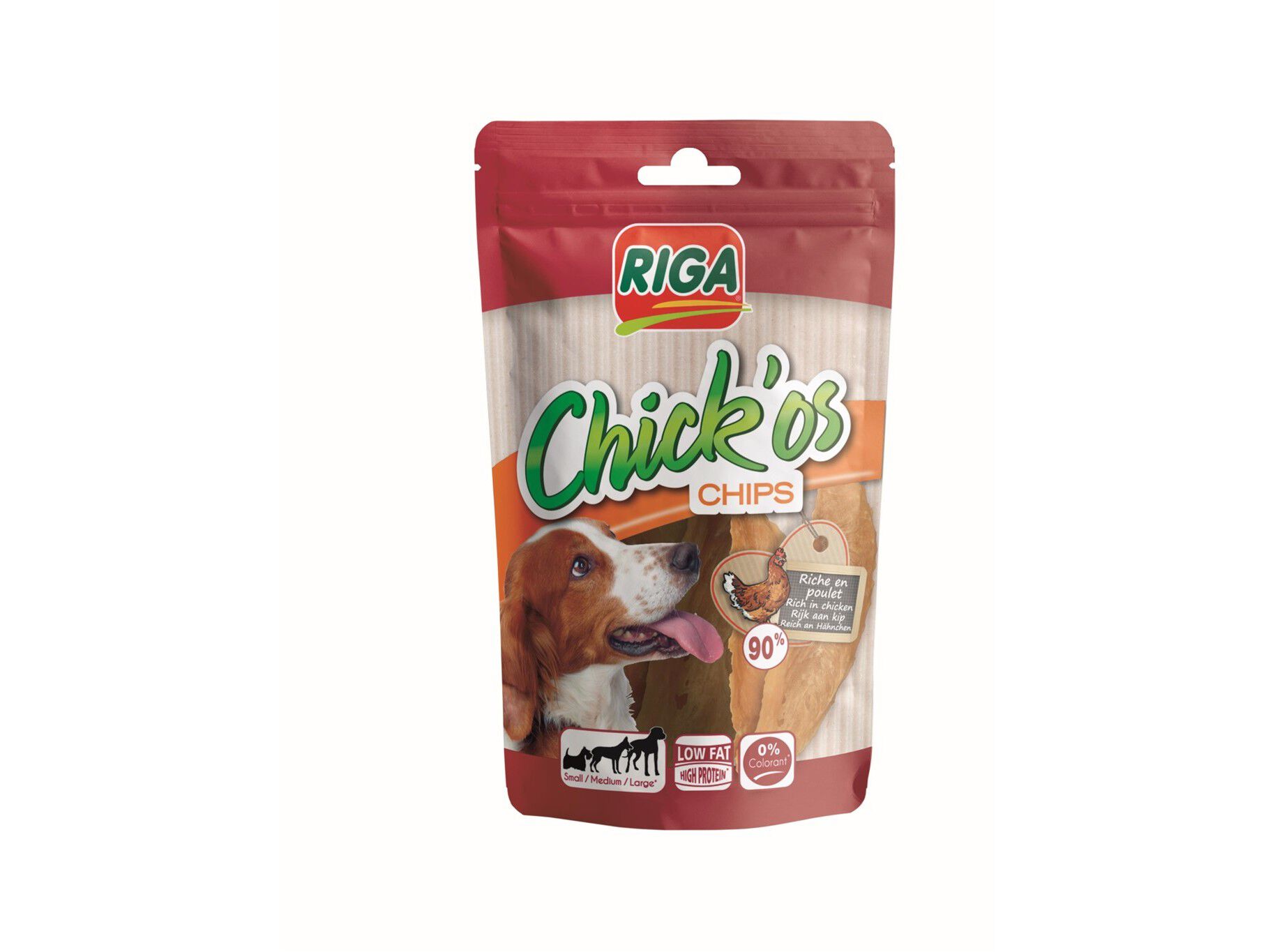 SNACKS PARA C&Atilde;O RIGA CHICK'OS CHIPS 60G image number 0