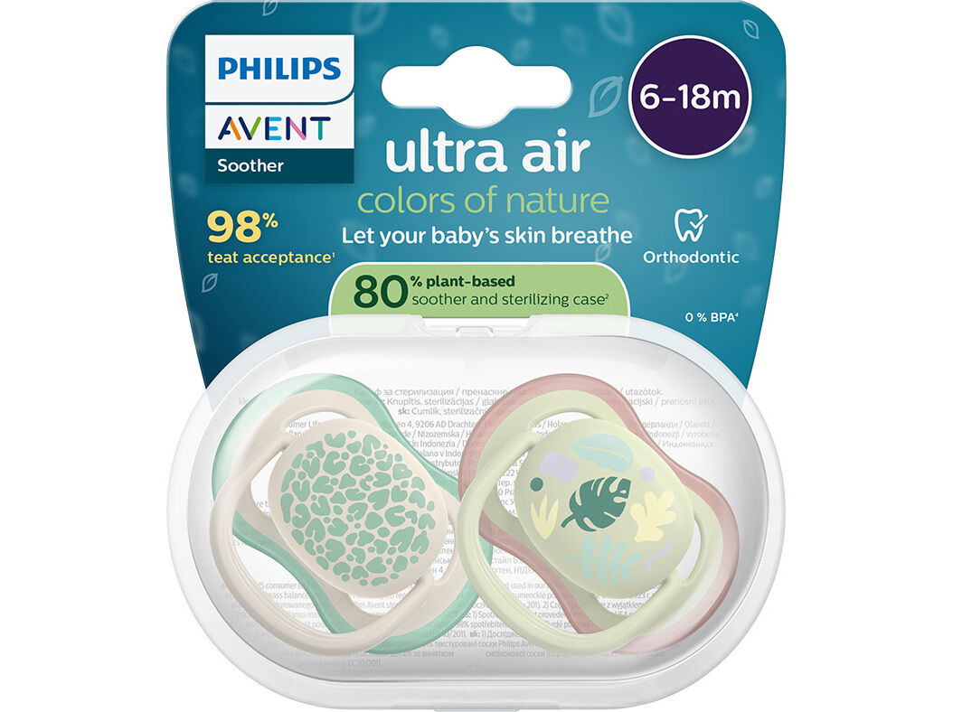 CHUPETA AVENT ULTRA AIR 6-18MDECO NEUTRA 2UN