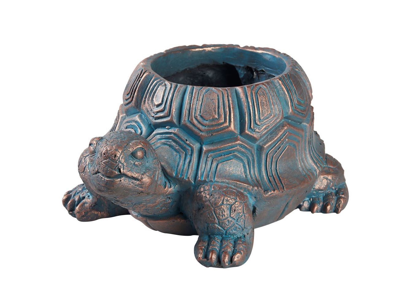 VASO EM FORMA DE TARTARUGA GARDENSTAR DE MAGNESIA AZUL 39X29.5CM image number 1