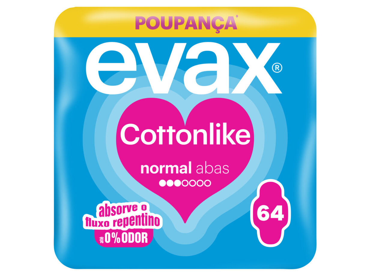 PENSOS HIGI&Eacute;NICOS EVAX COTTONLIKE NORMAL ALAS 64