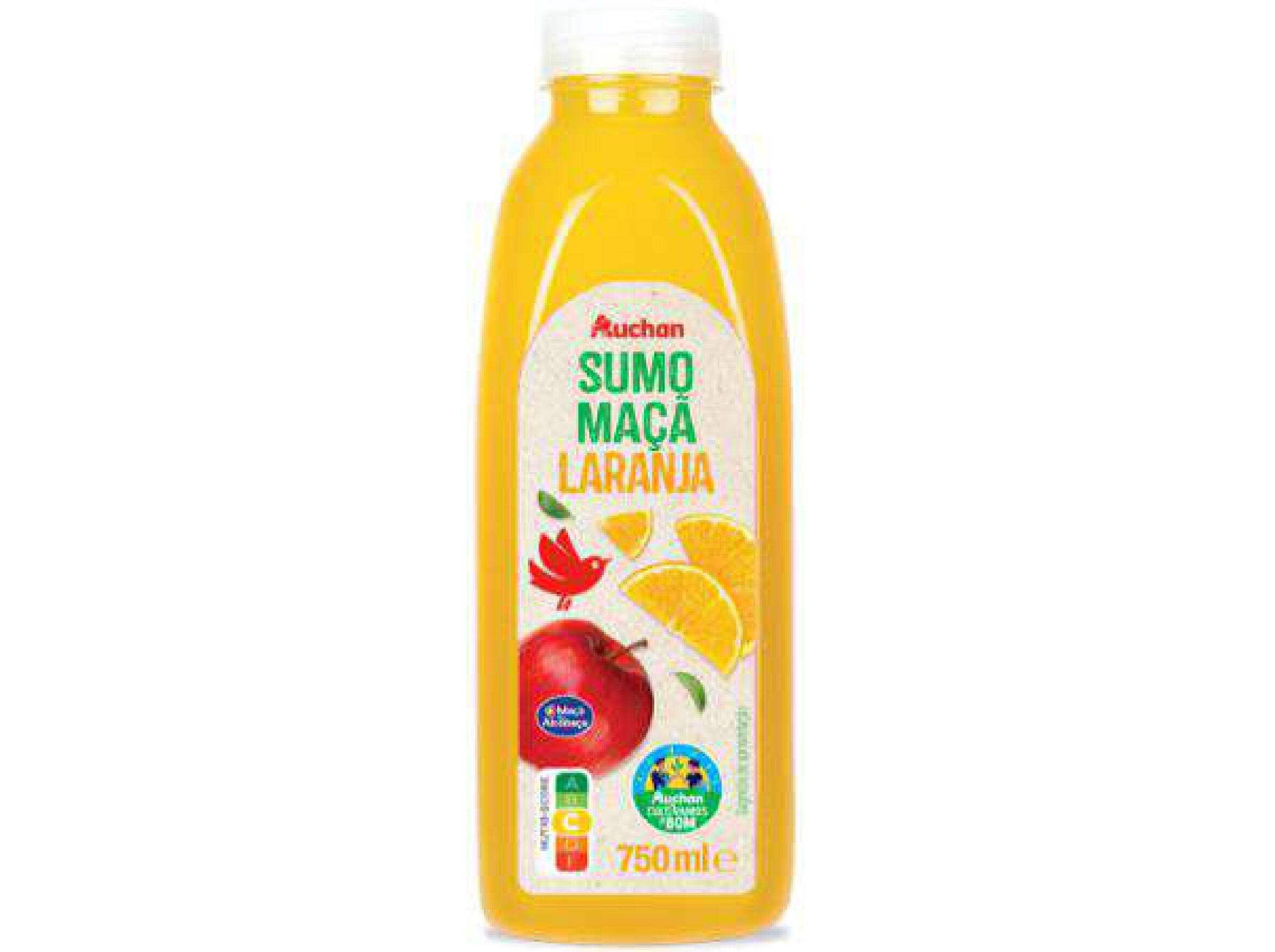 SUMO MA&Ccedil;&Atilde; LARANJA AUCHAN CULTIVAMOS O BOM 750ML