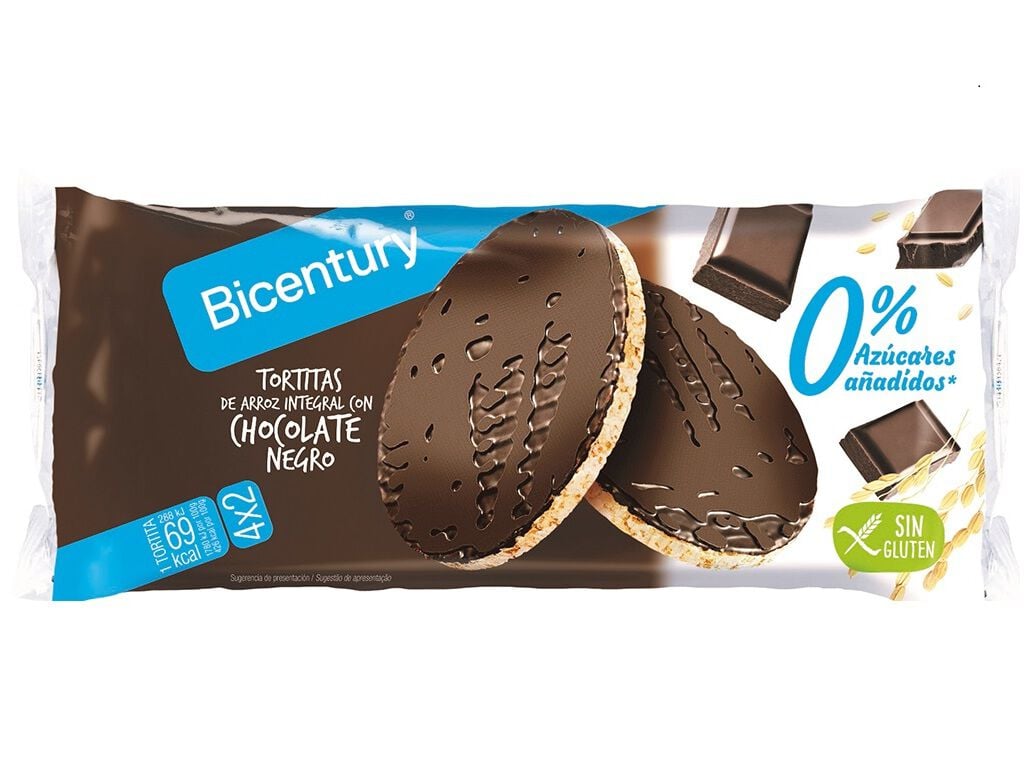 TORTITAS BICENTURY CHOCO SEM ACUCAR 130G image number 1