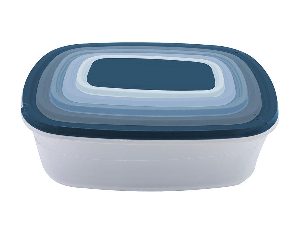 CONJUNTO 6 CAIXAS HERM&Eacute;TICAS ACTUEL PL&Aacute;STICO RECTANGULAR image number 0