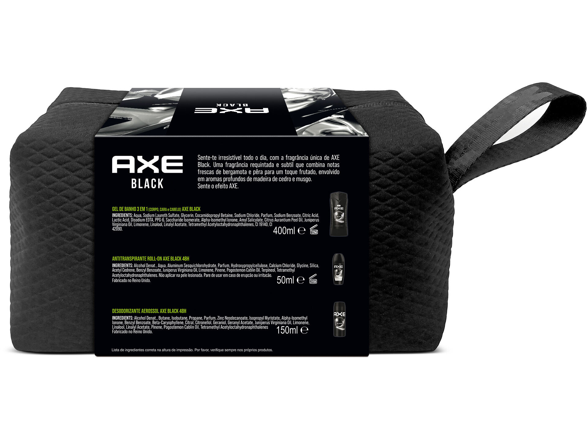 CONJUNTO AXE BLACK BOLSA image number 1