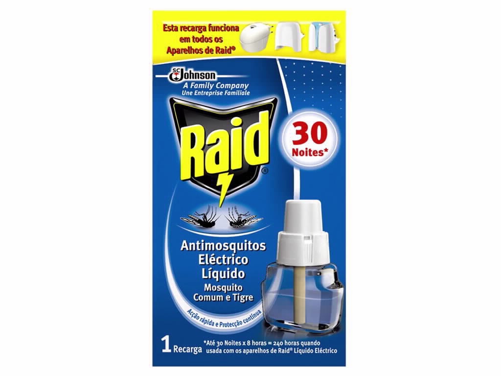 INSECTICIDA RAID L&Iacute;QUIDO EL&Eacute;CTRICO RECARGA 30 NOITES image number 1