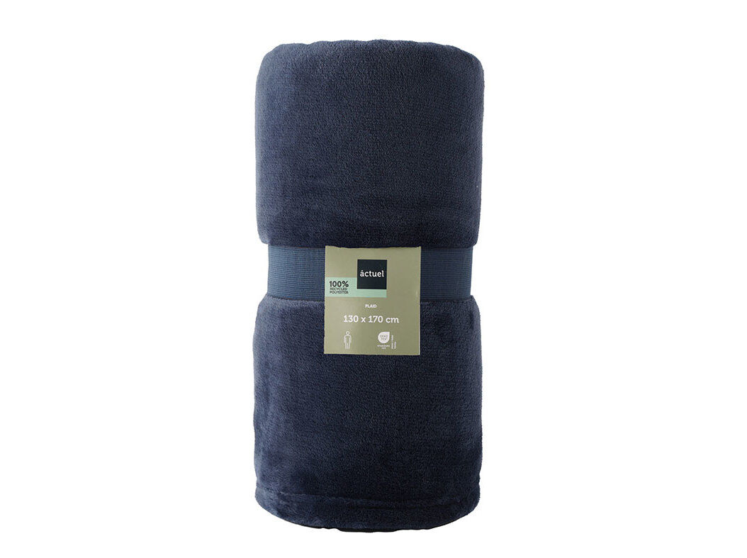 MANTA FLANNEL RECICL. ACTUEL AZUL 130X170CM