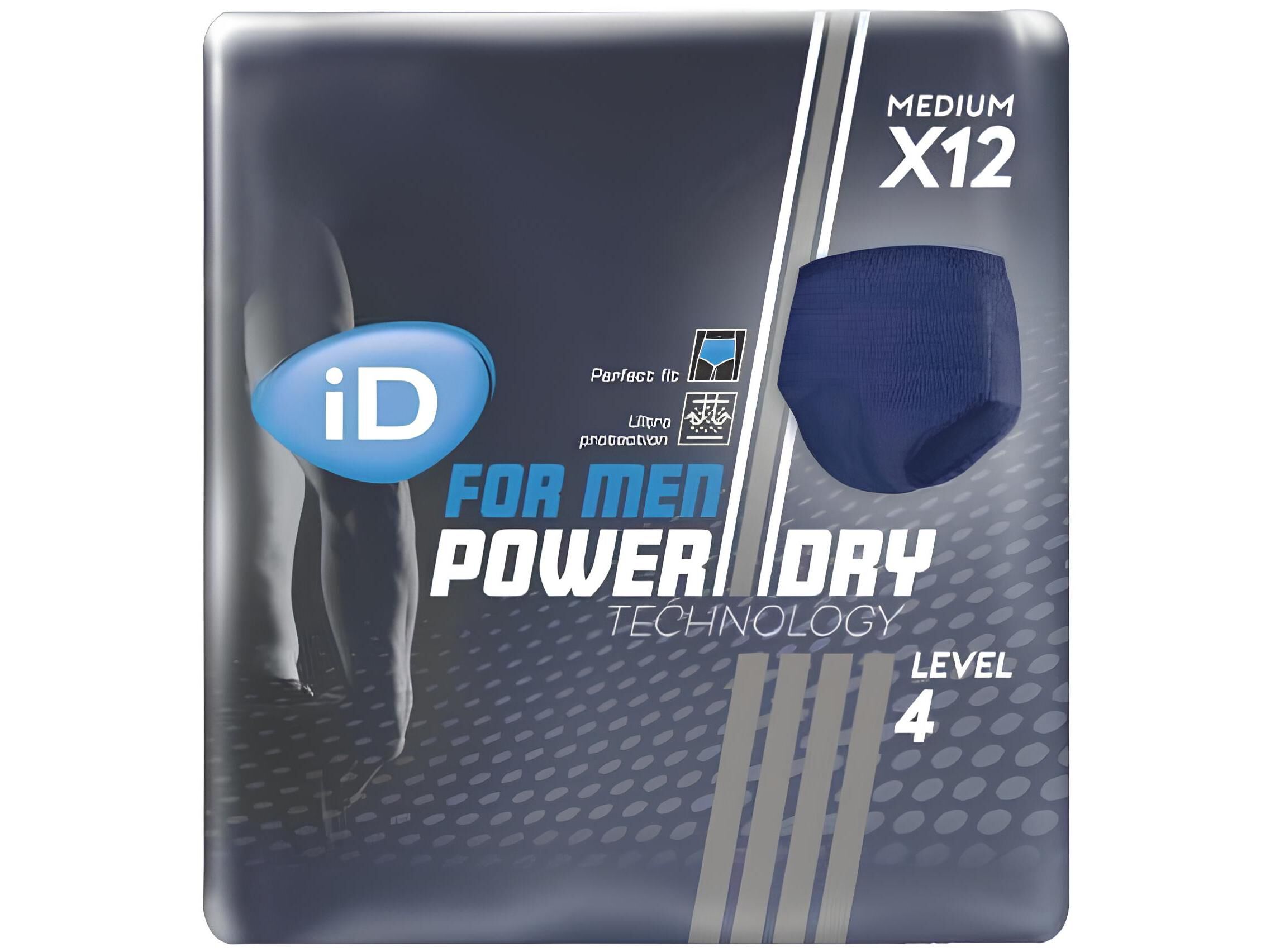 CUECAS DE INCONTIN&Ecirc;NCIA ID DISCREET HOMEM TAMANHO M 12UN image number 0