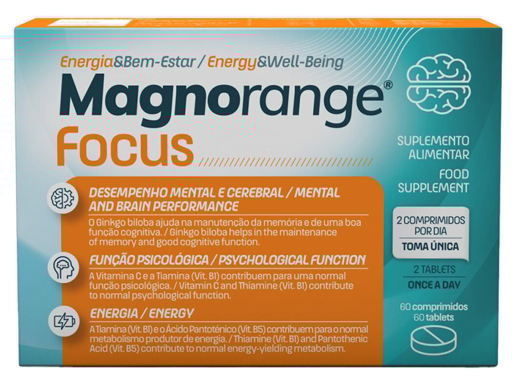SUPLEMENTO MAGNORANGE FOCUS 60 COMPRIMIDOS image number 0