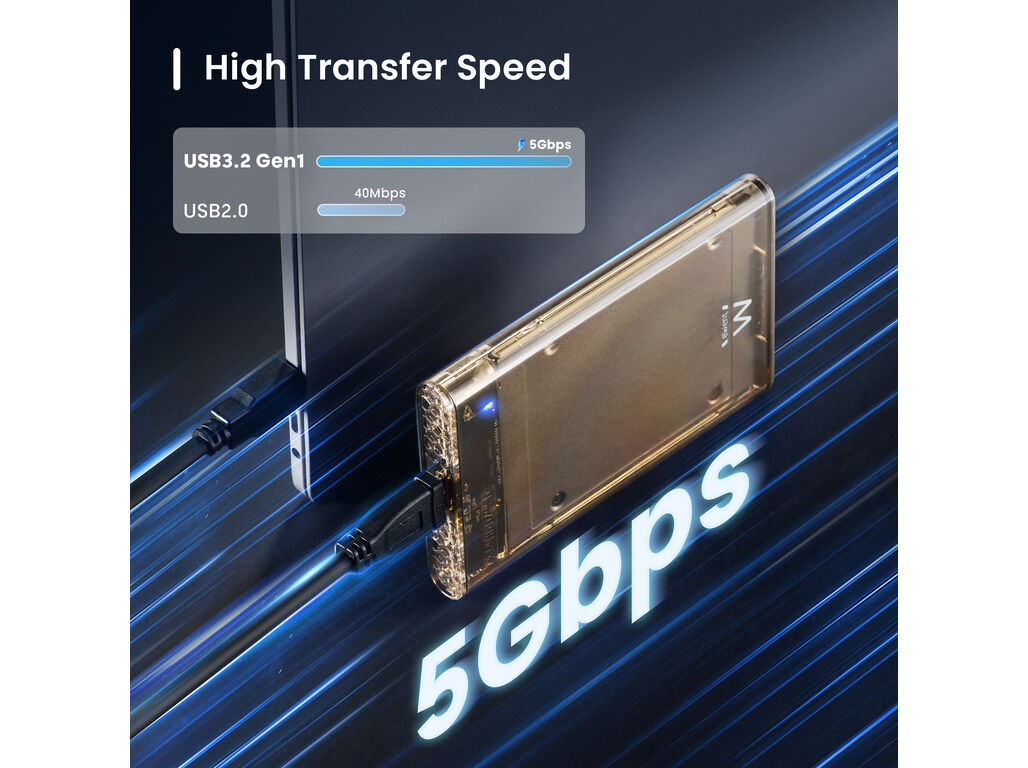 CAIXA PARA DISCO EWENT EW7069 2.5" SATA USB 3.2 image number 1