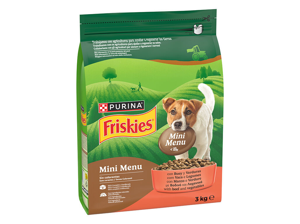 RA&Ccedil;&Atilde;O PARA C&Atilde;O FRISKIES MINI MENU COM VACA 3KG image number 1