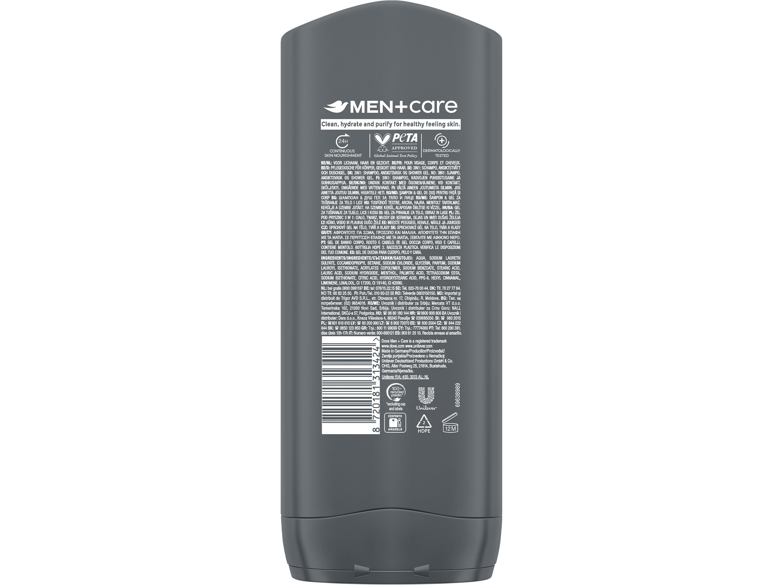 GEL DOVE DE BANHO DOVE MEN EXTRA FRESH 400ML image number 1