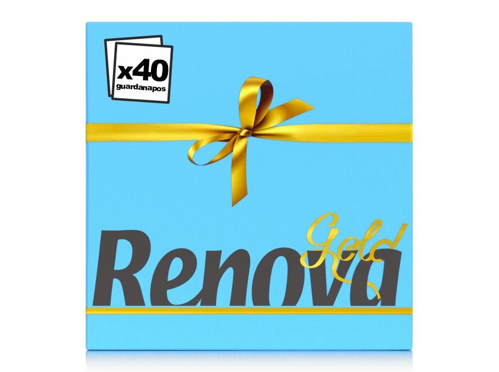Guardanapos Renova Gold Azul Pack 40 Unidades 40 un