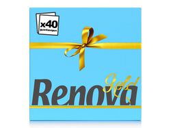 Guardanapos Renova Gold Azul Pack 40 Unidades 40 un